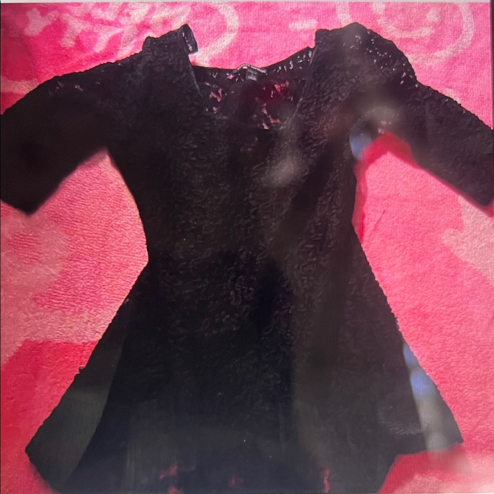 Banana Republic Black and Pink Lace Top
